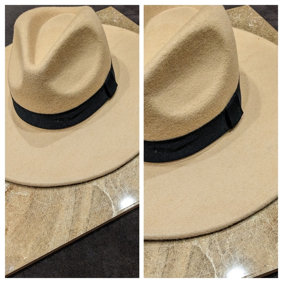 "So Many Words" LULUS Tan Fedora Structured Wide Brim Bohemian Hat (NWT) - Picture 5 of 16